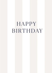 Happy Birthday Stripes Greeting Card