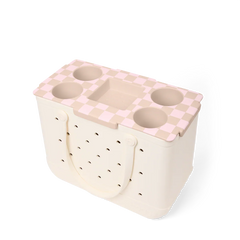 Top o' the Bogg to Ya - Checkered Linen/ Pink Marshmallow
