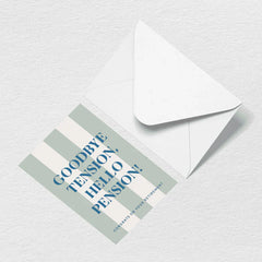 Hello Pension Greeting Card