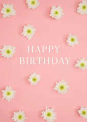 Happy Birthday Flowers Greeting Card
