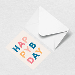 Happy Birthday Letters Greeting Card